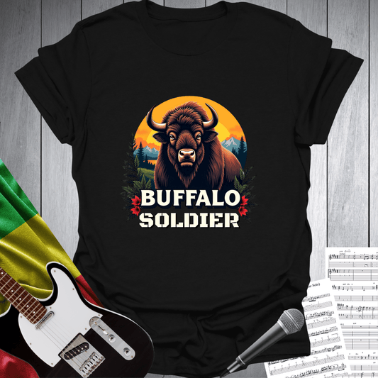 Printify T-Shirt Black / S Buffalo Soldier Music T-Shirt