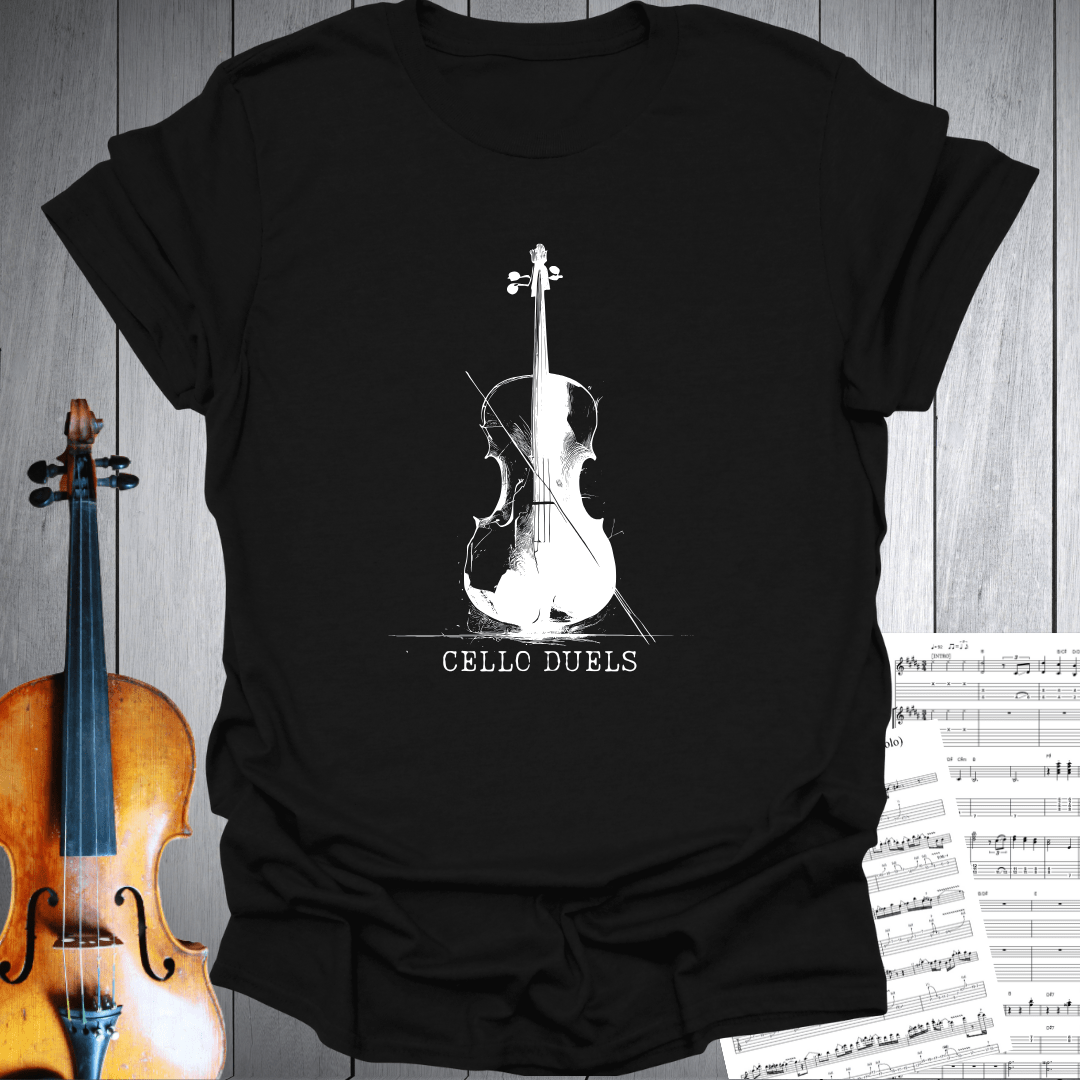 Cello Duelling Rocks T-Shirt