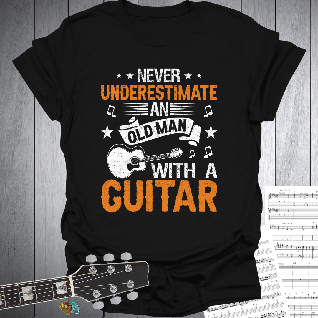 Old Man With Guitar T-Shirt