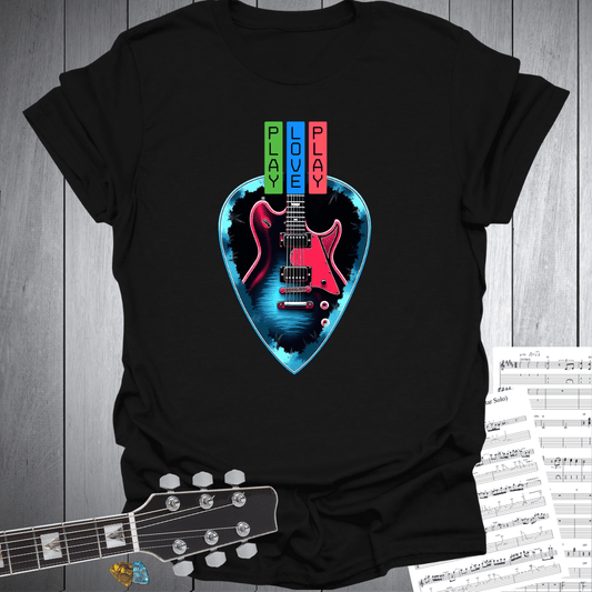 Play Love Guitar Pick T-Shirt