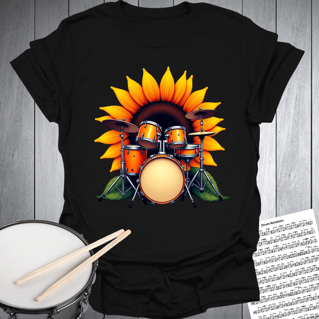 Summer Sunflower Drumming T-Shirt