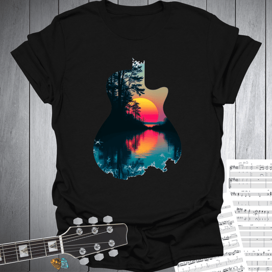 Sunset Serenade Guitar T-Shirt