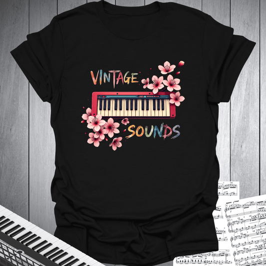 Vintage Sounds Keyboards Cherry Blossom T-Shirt