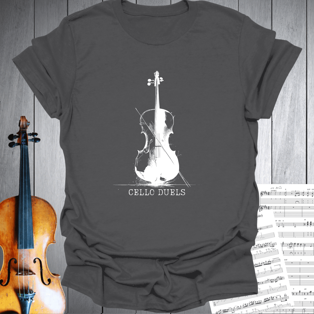 Cello Duelling Rocks T-Shirt