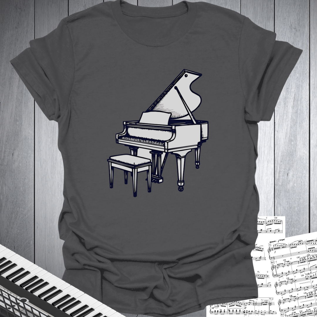 Grand Piano Line Art T-Shirt