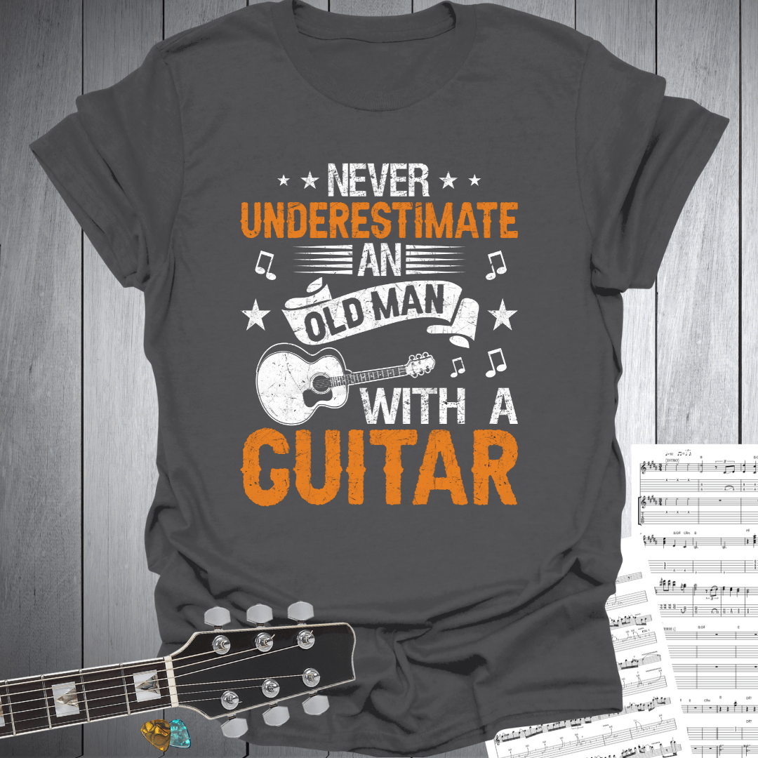 Old Man With Guitar T-Shirt