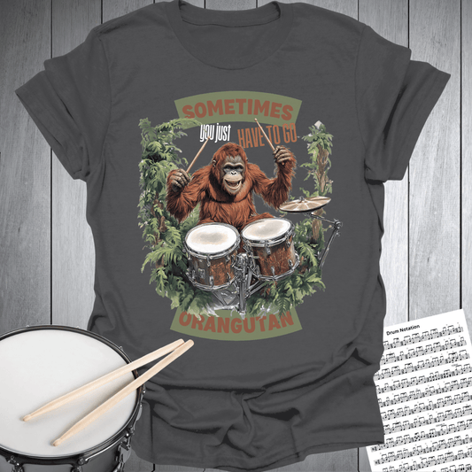 Orangutan Rock Drummer T-Shirt