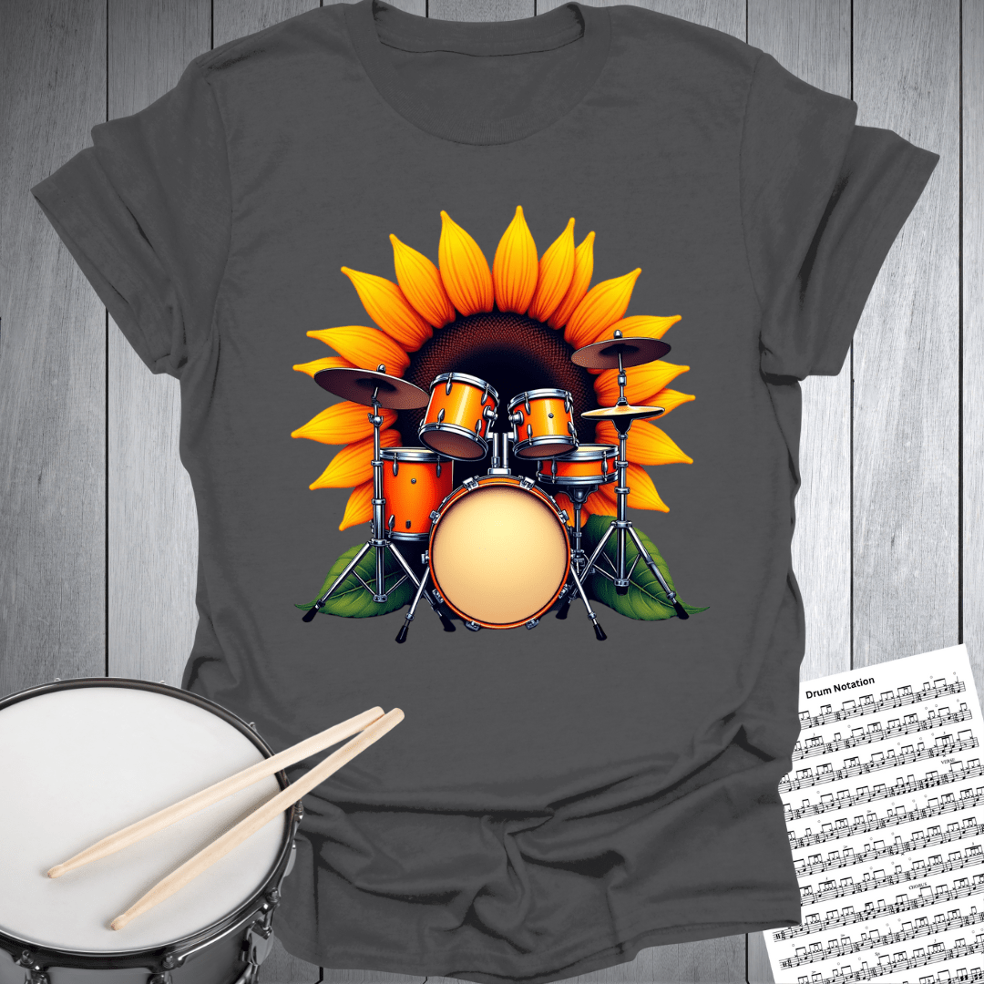 Summer Sunflower Drumming T-Shirt