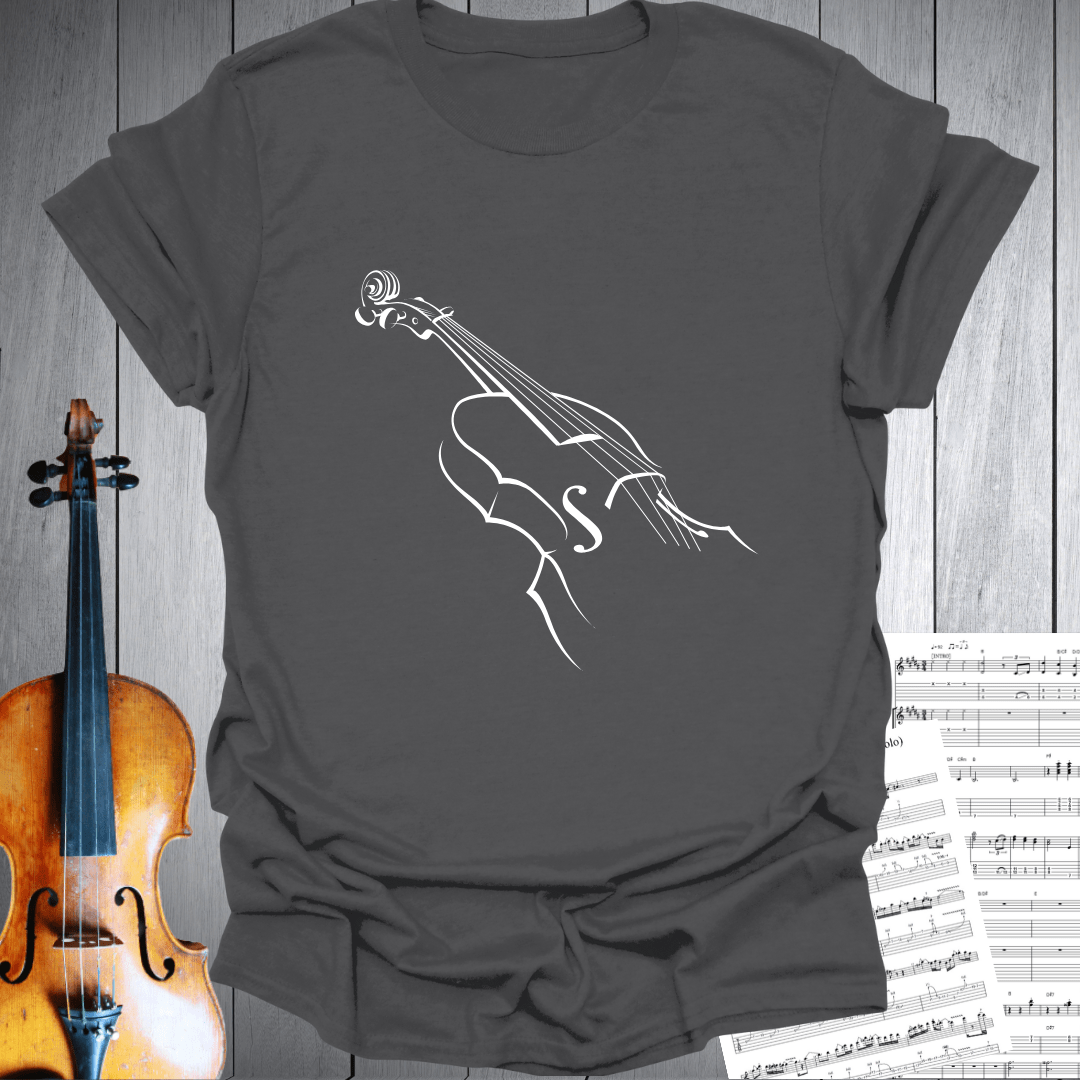 Violin Line-Art T-Shirt