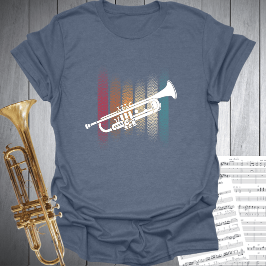 Trumpet Retro Background T-Shirt