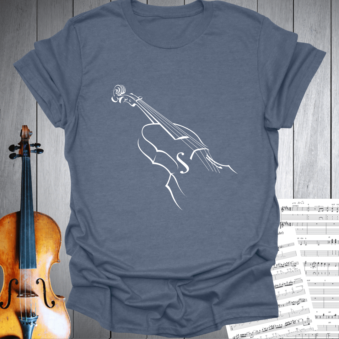 Violin Line-Art T-Shirt