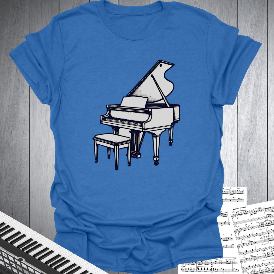 Grand Piano Line Art T-Shirt