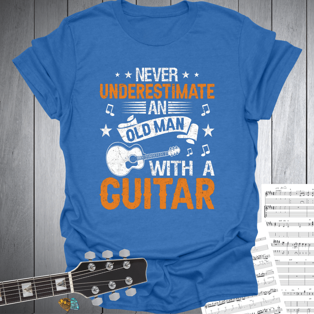 Old Man With Guitar T-Shirt