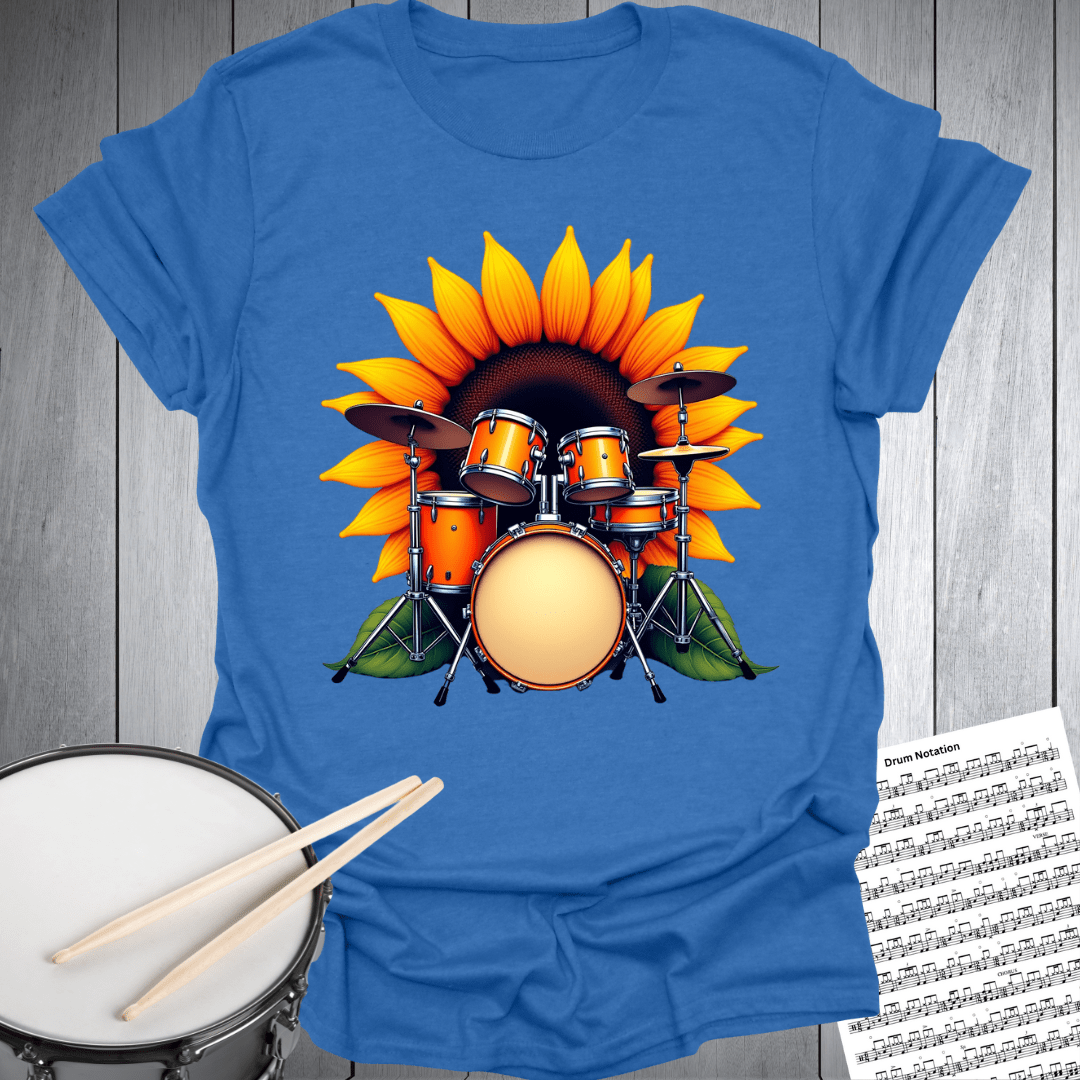 Summer Sunflower Drumming T-Shirt