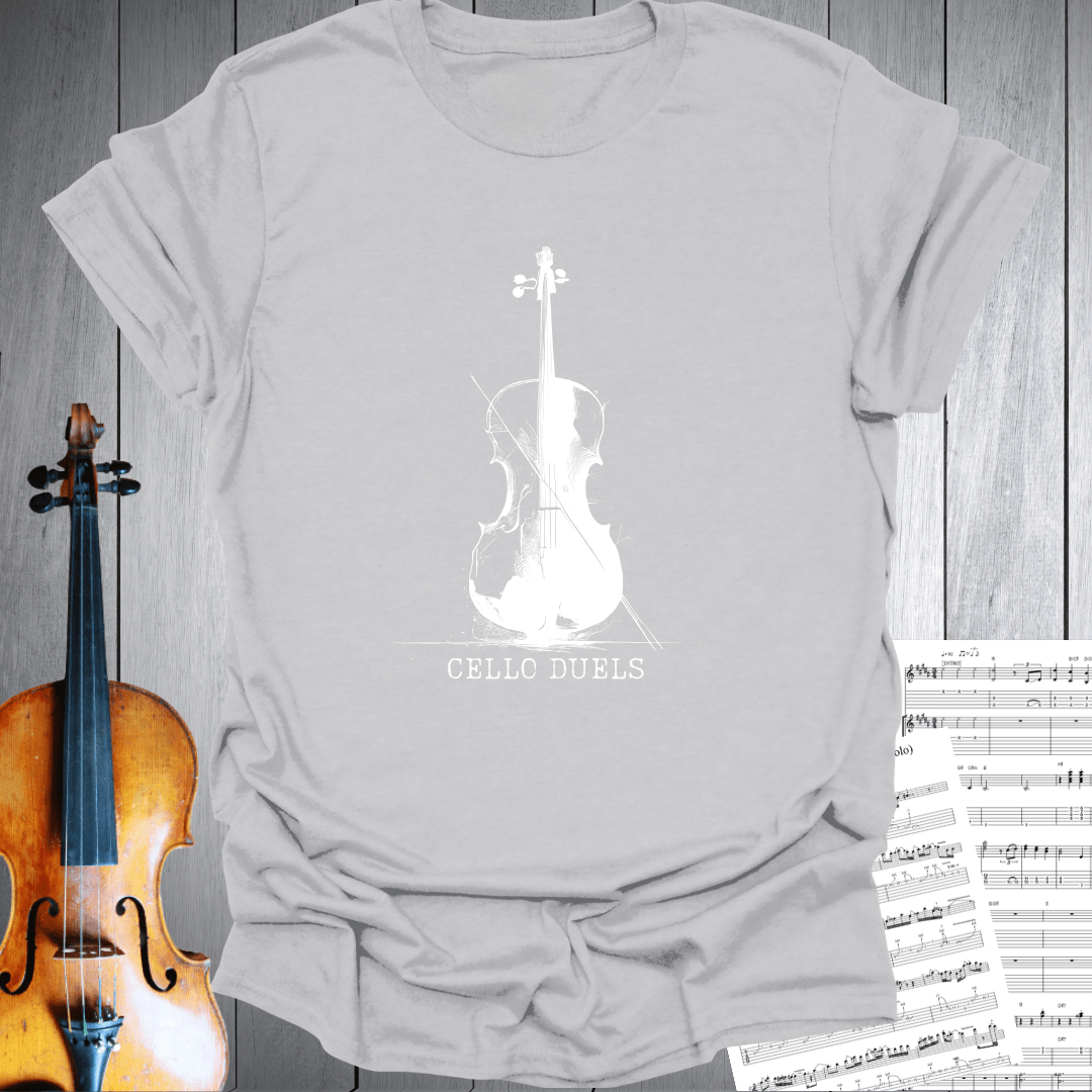 Cello Duelling Rocks T-Shirt