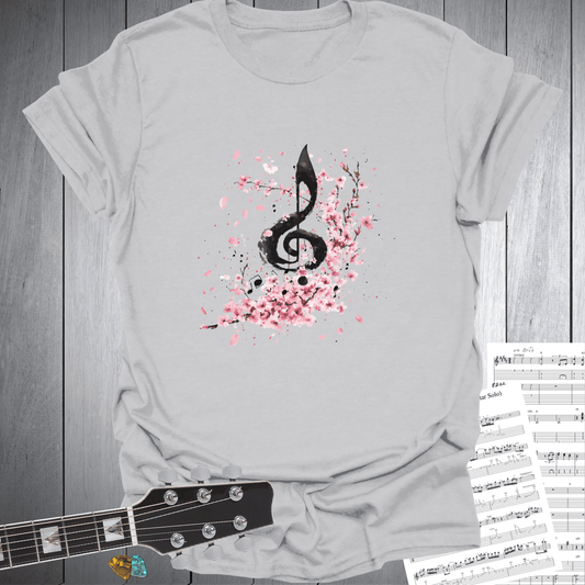 Cherry Blossom Harmony Note T-Shirt