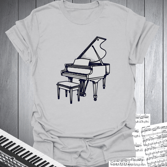 Grand Piano Line Art T-Shirt