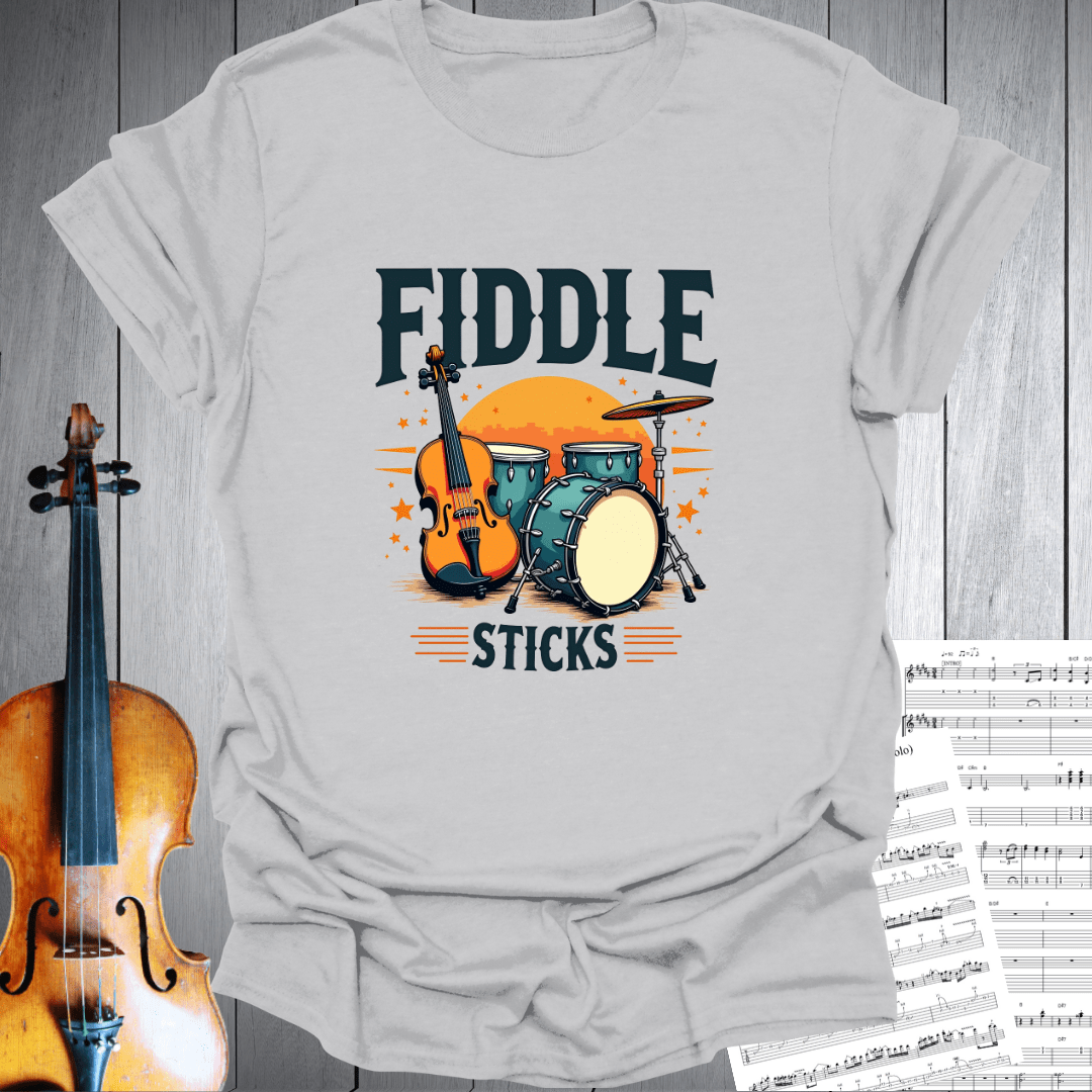 Printify T-Shirt Ice Grey / S Oh Fidddlesticks Fun T-Shirt