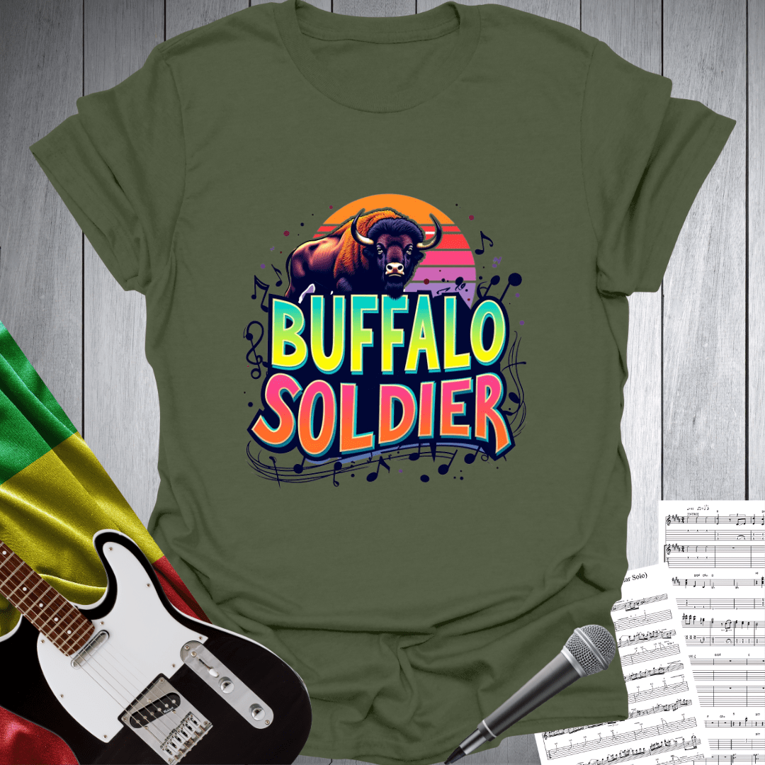 Printify T-Shirt Military Green / S Buffalo Soldiers T-Shirt