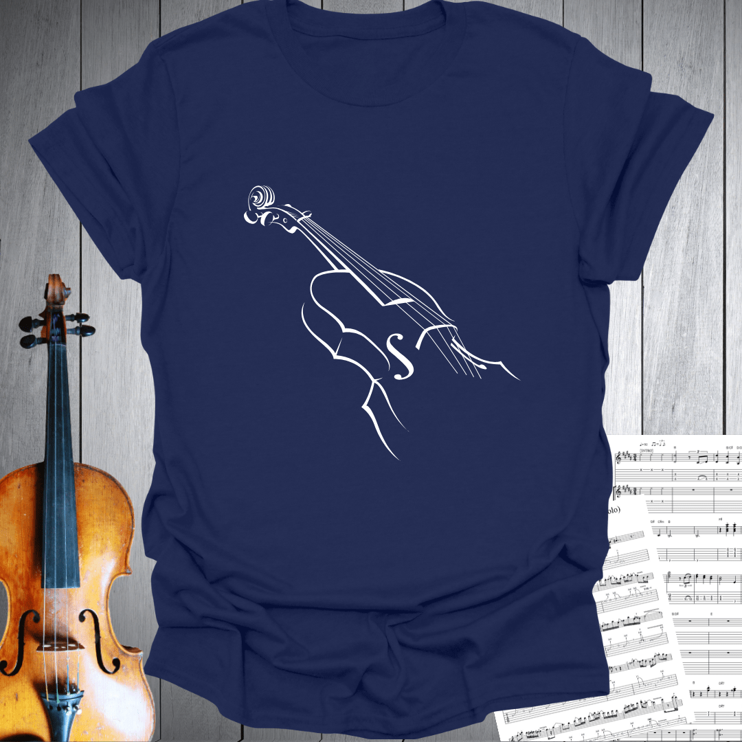 Violin Line-Art T-Shirt