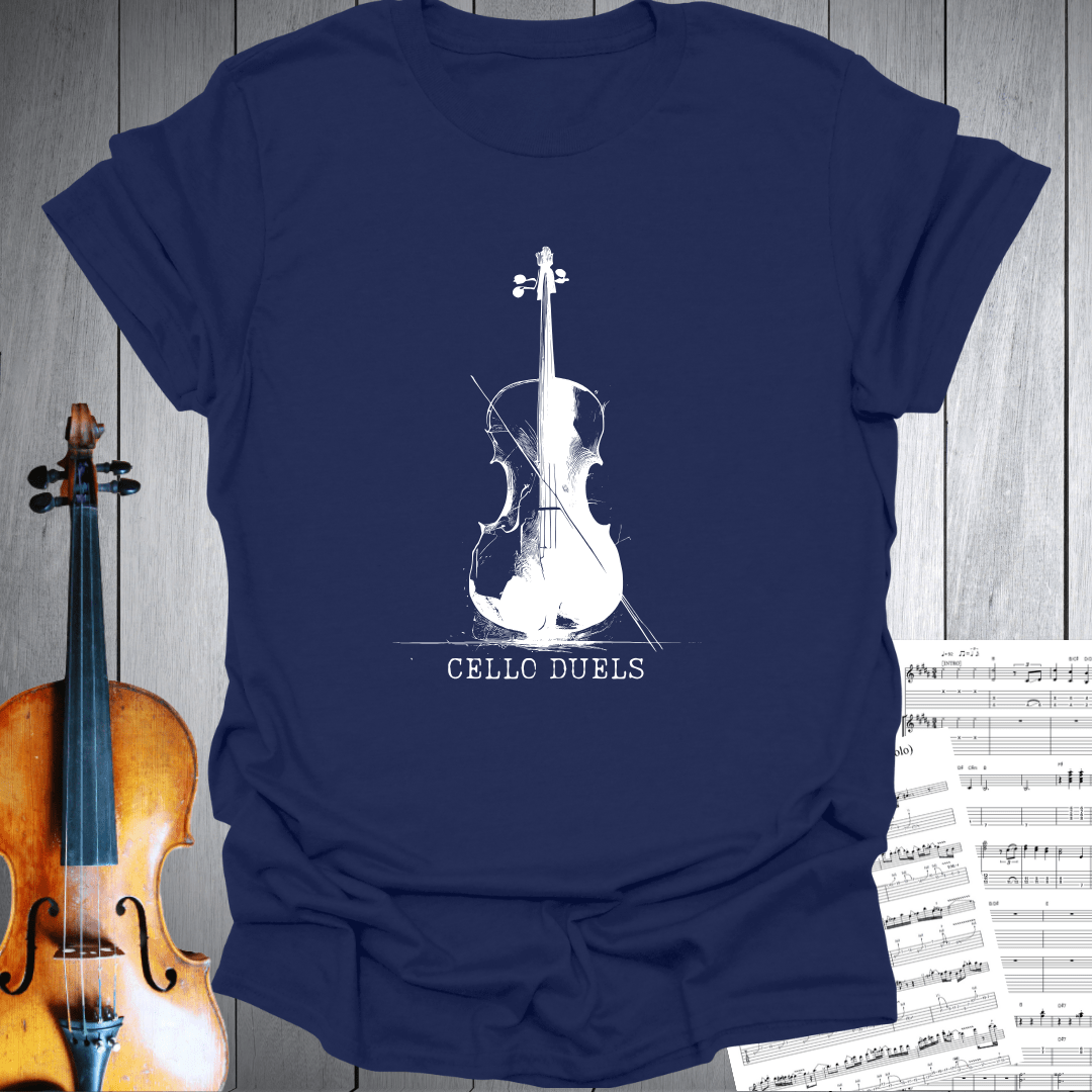 Cello Duelling Rocks T-Shirt