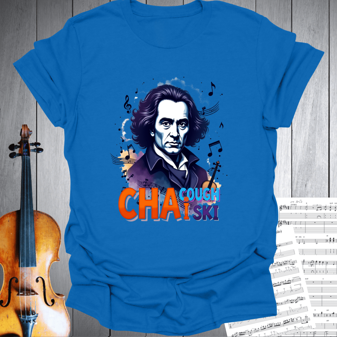 Printify T-Shirt Royal / S Chai Cough Ski Tchaikovsky  T-Shirt