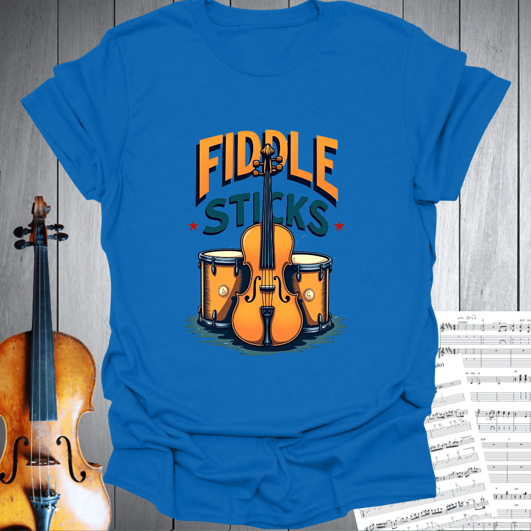 Printify T-Shirt Royal / S Fiddle Sticks fun Music T-Shirt