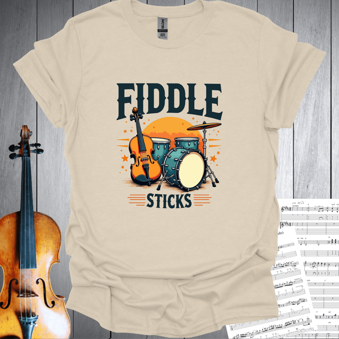 Printify T-Shirt Sand / S Oh Fidddlesticks Fun T-Shirt