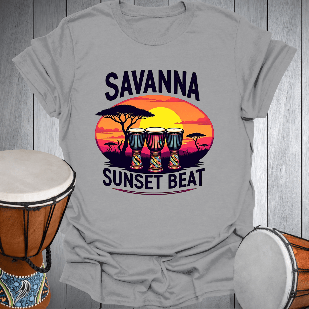 Savanna Sunset Djembe Drums T-Shirt