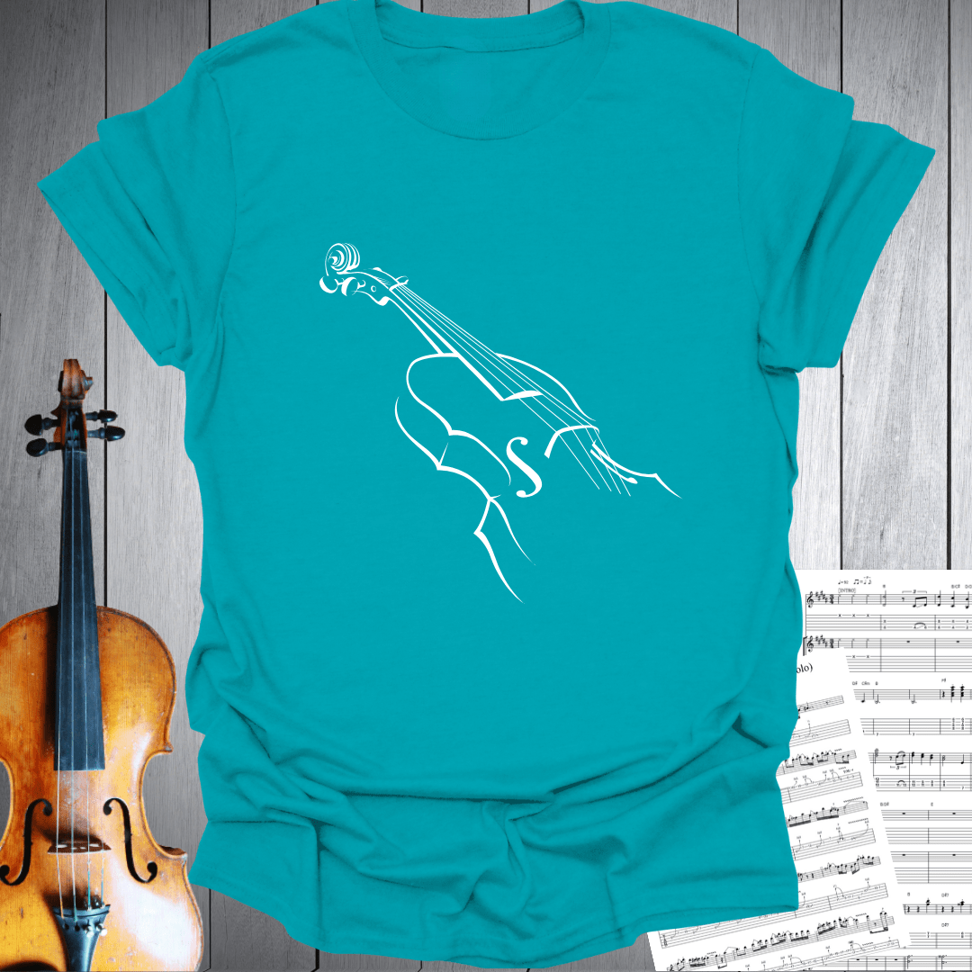 Violin Line-Art T-Shirt