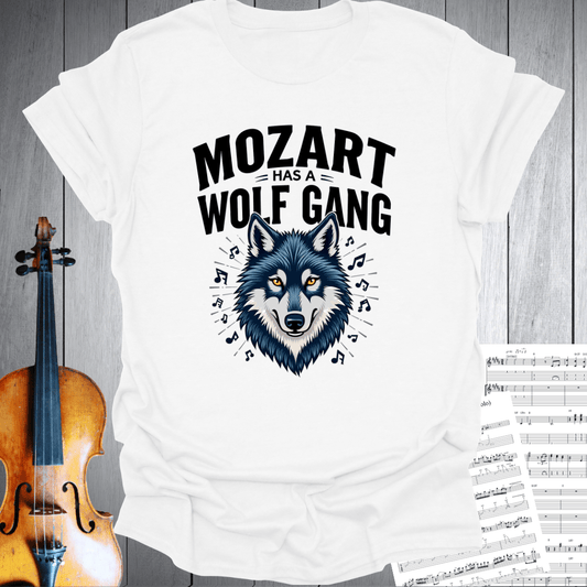 Printify T-Shirt White / S Mozart Has A Wolf Gang T-Shirt