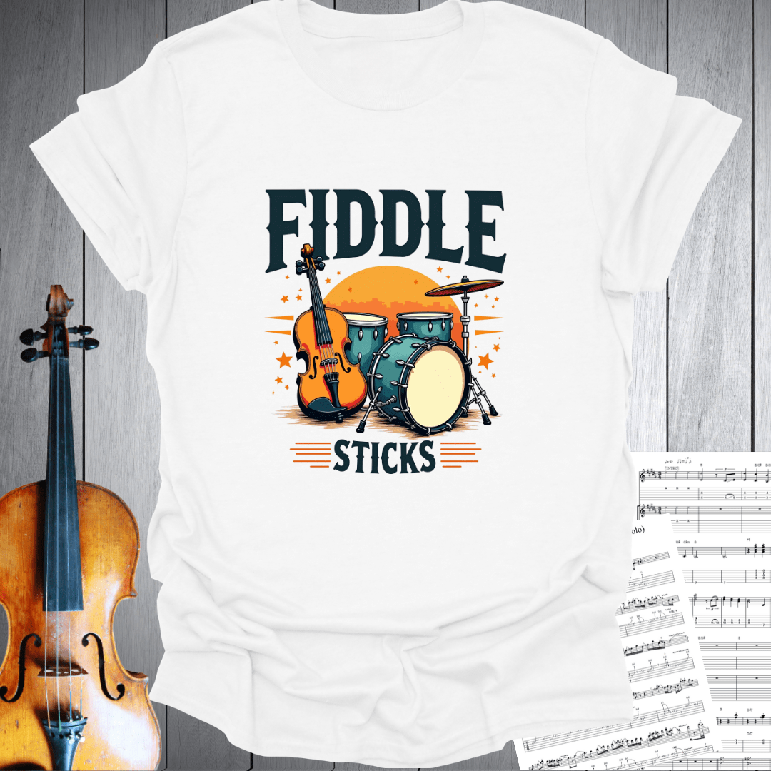 Printify T-Shirt White / S Oh Fidddlesticks Fun T-Shirt