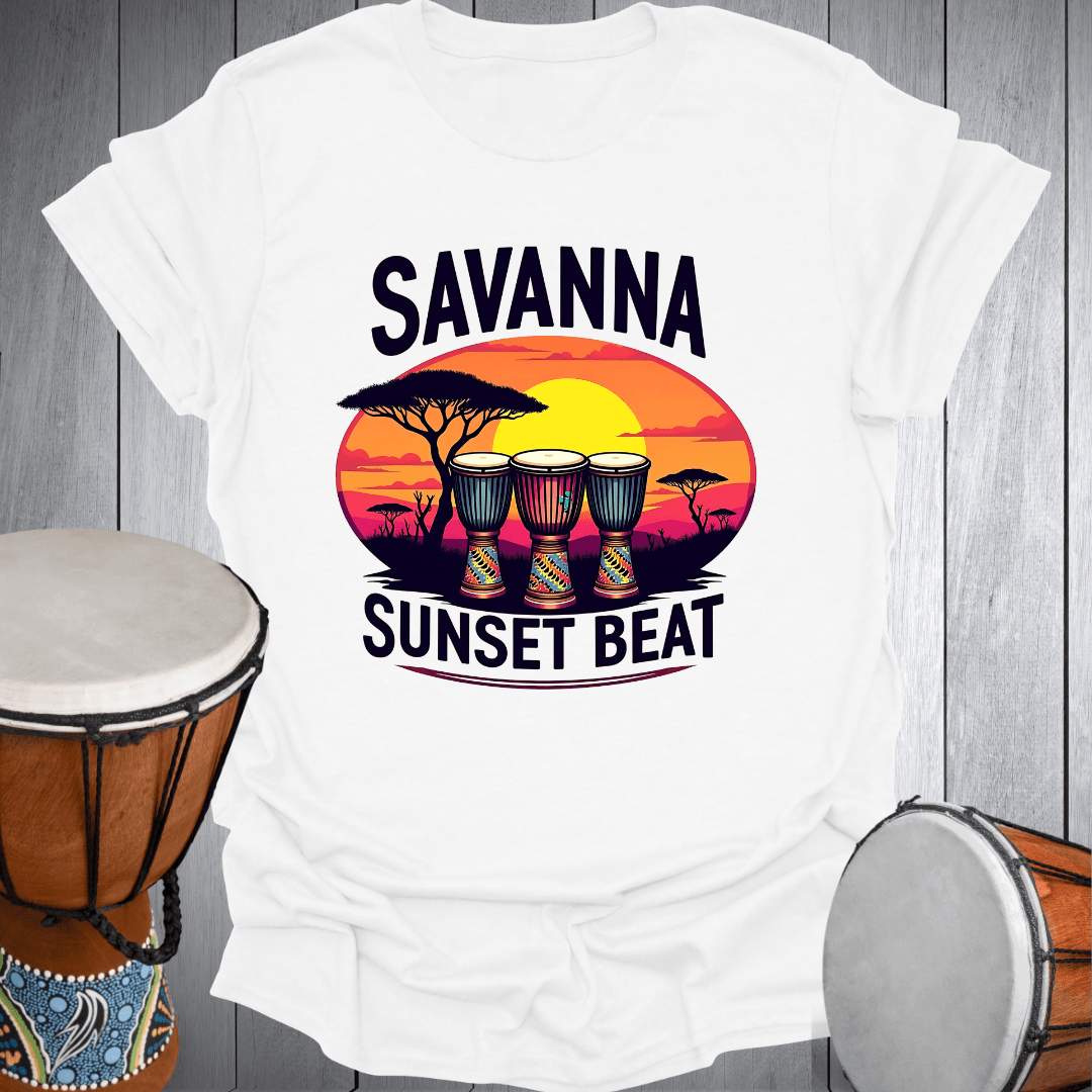 Savanna Sunset Djembe Drums T-Shirt